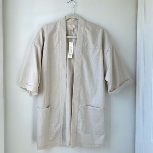 NWT Roolee Linen Kimono. Cream. Summer Cover up